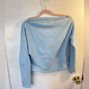 We the Free Small Light Blue Off-Shoulder Top